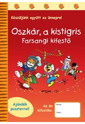 Oszkár a kistigris Farsangi kifestő