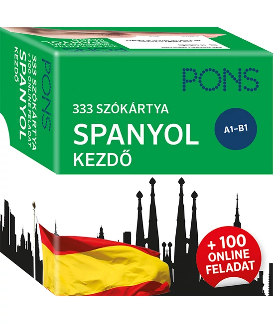 PONS 333 szókártya SPANYOL kezdő plusz 100 online feladat
