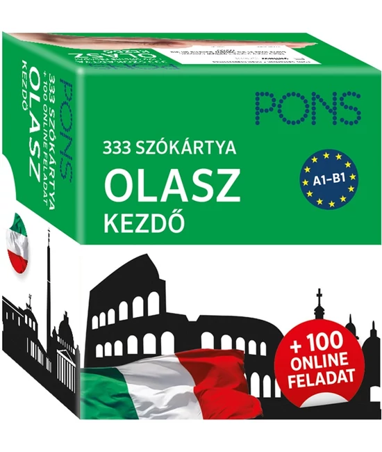 PONS 333 szókártya Olasz kezdő plusz 100 online feladat