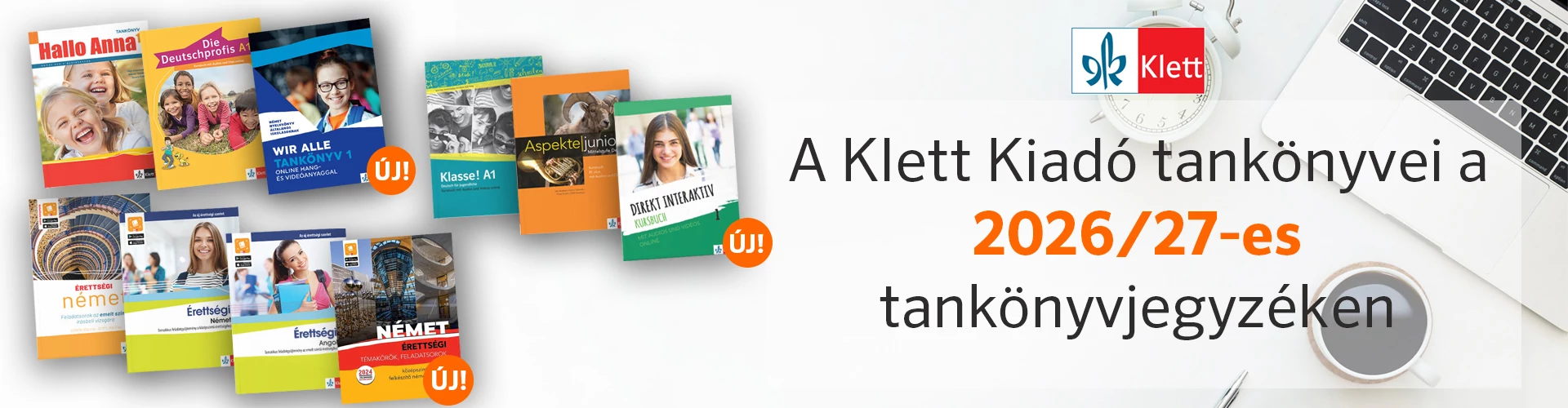 A Klett Kiadó tankönyvei a tankönyvjegyzéken